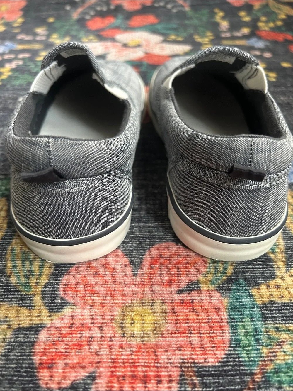 Gap Boys Blue Chambray Slip-On Sneakers, Size 2